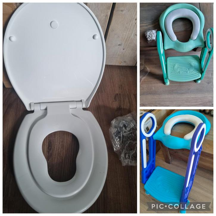 Wc bril met verkleiner en wc brilverkleiner met trapje, Doe-het-zelf en Verbouw, Sanitair, Nieuw, Toilet, Koper, Ophalen of Verzenden