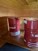 Twee Statafels - Olievat met Houten Blad, Ophalen of Verzenden, Gebruikt