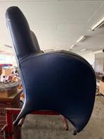 Stoel, Huis en Inrichting, Stoelen, Ophalen, Blauw, Leer, Zo goed als nieuw