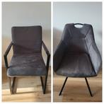 4 Antraciet stoelen, Huis en Inrichting, Stoelen, Ophalen, Zo goed als nieuw, Vier