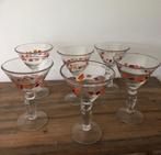 Grote kristallen glazen, vintage en handbeschilderd, Ophalen