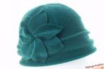 Vintage flexibele dames dophoed Polar Soft turkois 57-59, Hoed, Polar Soft, Ophalen of Verzenden, Zo goed als nieuw