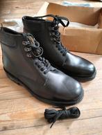 Zwarte leren legerlaarzen NIEUW maat 43, Ophalen of Verzenden, Nieuw, Zwart, Boots