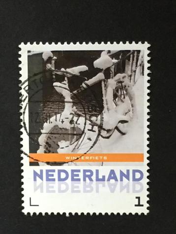 2188 Persoonlijke zegel - Winterfiets - gestempeld beschikbaar voor biedingen