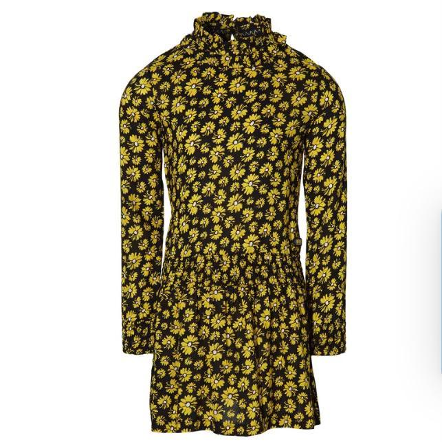 Prachtige Quapi jurk Fanny maat 146/152 zwart/geel, Kinderen en Baby's, Kinderkleding | Maat 152, Zo goed als nieuw, Meisje, Jurk of Rok