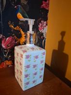 Vintage Zeepdispenser met Rozenmotief, Kunststof, Gebruikt, Vintage, Ophalen of Verzenden