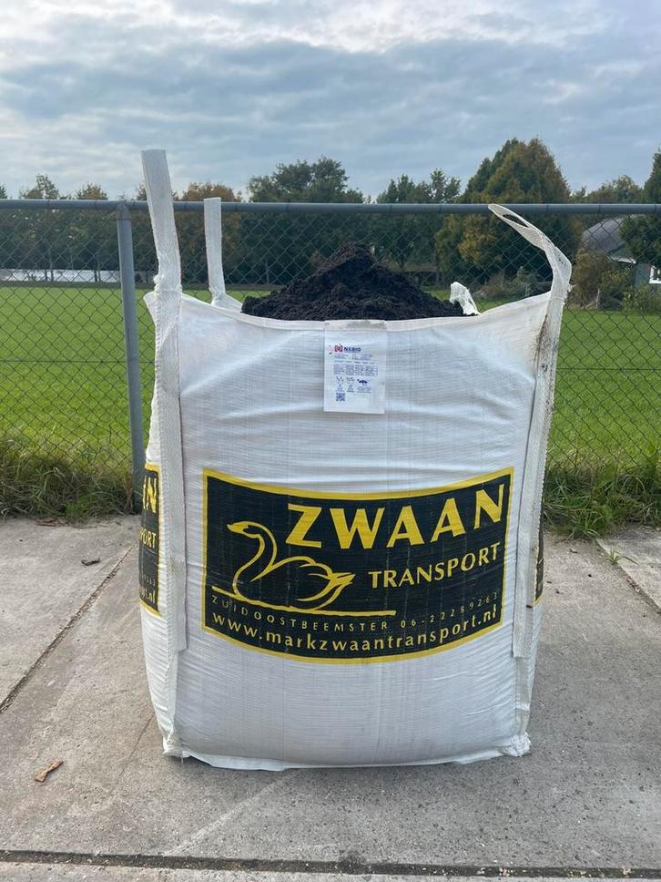 Zwaan biedt aan; Mooie gezeefde grond in bigbag., Tuin en Terras, Zand, Nieuw, Ophalen
