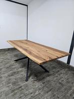 Eettafel van notenhout en epoxyhars! Solid Wood Epoxy Table, Huis en Inrichting, 200 cm of meer, Rechthoekig, Ophalen of Verzenden