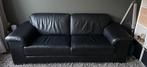 Leren bank, Huis en Inrichting, Banken | Bankstellen, Ophalen, Gebruikt, Driepersoons, Rechte bank