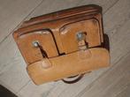 Vintage leren schooltas, Gebruikt, Bruin, Aktetas of Boekentas, Ophalen of Verzenden
