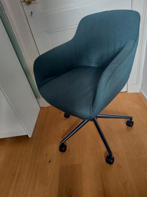 Donkergroene bureaustoel zo goed als nieuw, Huis en Inrichting, Bureaustoelen, Zo goed als nieuw, Zwart, Ophalen