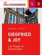 Las Vegas in Amsterdam - Siegfried & Joy, Drie personen of meer, Ticket of Toegangskaart