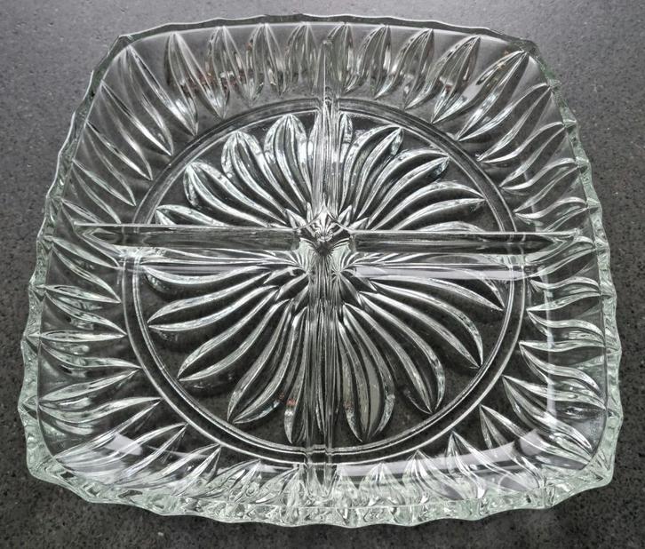 kristallen snack schaal, Antiek en Kunst, Antiek | Glas en Kristal, Ophalen