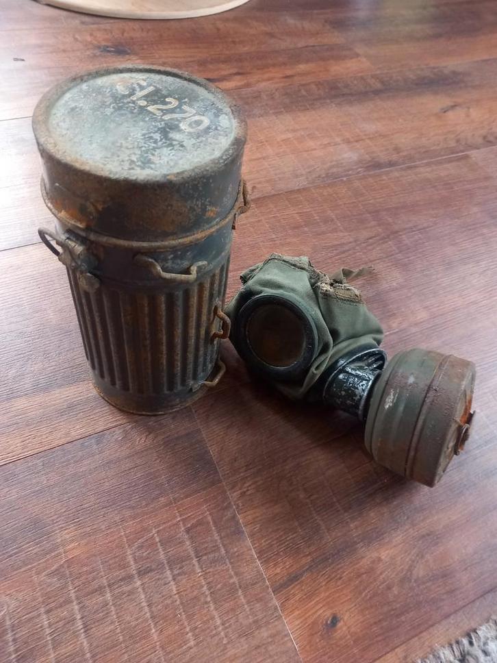 WW2 Duitse Gasmasker 1936 - Weimar Markeringen, Verzamelen, Militaria | Algemeen, Luchtmacht, Helm of Baret, Duitsland, Ophalen of Verzenden