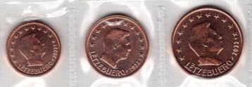 1 + 2 + 5 Eurocent Luxemburg 2022 - UNC beschikbaar voor biedingen