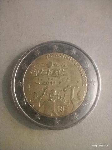 2 euro munt 30 jaar Fête de la Musique 2011 frankrijk  beschikbaar voor biedingen