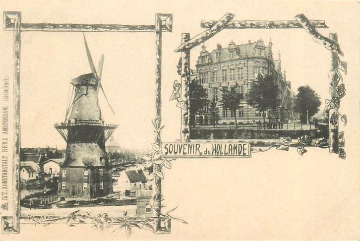 701122039 Nederland Souvenir de Hollande, Verzamelen, Ansichtkaarten | Nederland, Zuid-Holland, Voor 1920, Verzenden