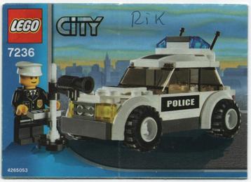 lego 7236-1 lego city politie auto (2005) beschikbaar voor biedingen