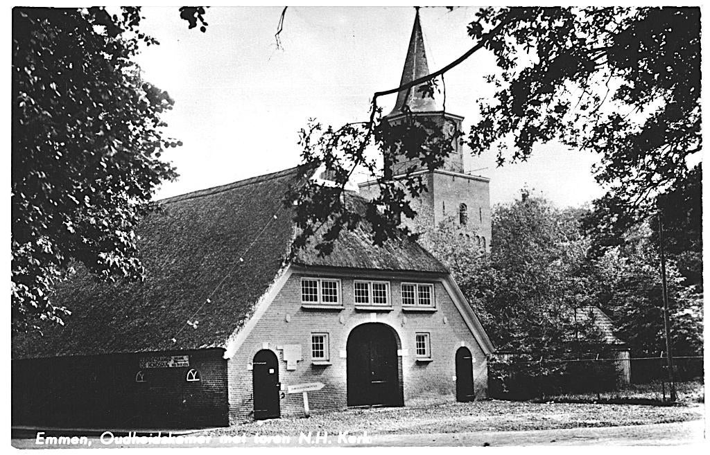 965016 Emmen Drenthe 1966 oudheidskamer Ned Herv Kerk Mooie, Ophalen of Verzenden, 1960 tot 1980, Ongelopen, Drenthe