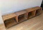 TV-meubel van fruitkisten-stoer, uniek en zelfgebouwd!-€30,-, Ophalen, Minder dan 50 cm, Gebruikt, 50 tot 75 cm