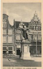 HAARLEM Grote Markt met Standbeeld Laurens Coster, Verzenden, 1940 tot 1960, Gelopen, Noord-Holland