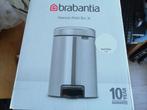 Brabantia Newton Prullenbak Wit 3 Liter, Huis en Inrichting, Woonaccessoires | Prullenbakken, Gebruikt, Met pedaal, Ophalen of Verzenden