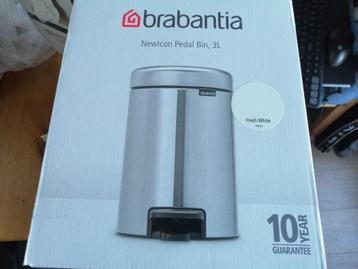 Brabantia Newton Prullenbak Wit 3 Liter beschikbaar voor biedingen