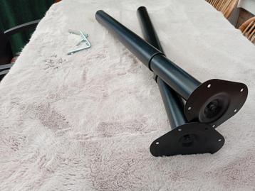 Verstelbare Tafelpoten 1,10-68cm mat zwart beschikbaar voor biedingen