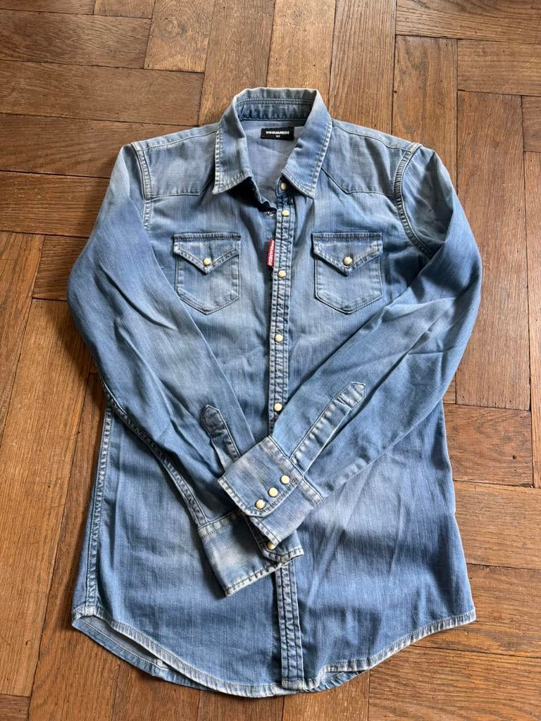 Dsquared2 denim blouse 14y, Ophalen of Verzenden, Zo goed als nieuw, Meisje, Overige typen