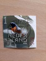 2020 natuur vogels met tab. Gevraagde roodsyaart, Postzegels en Munten, Postzegels | Nederland, Verzenden, Gestempeld