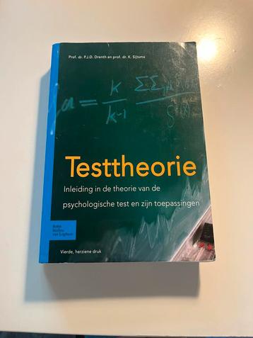 Testtheorie - Drenth & Sijtsma beschikbaar voor biedingen
