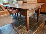 Koloniale tafel + 6 stoelen gratis af te halen, Ophalen, Gebruikt, Koloniaal, Teakhout