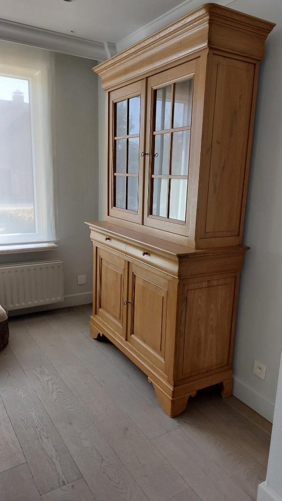 Louis Philippe Copy antiek- Vitrinekast- Dressoir- Spiegel, Antiek en Kunst, Antiek | Meubels | Kasten, Ophalen