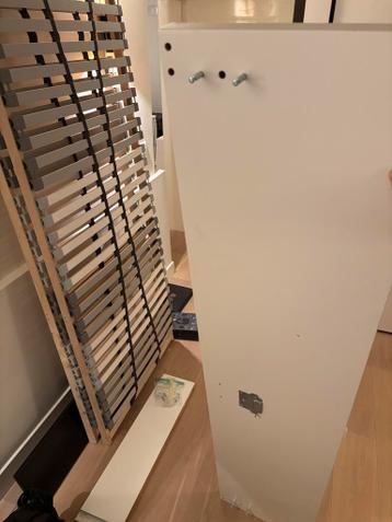 IKEA Malm 160cm bedframe wit met Lönset lattenbodem - afbeelding 3