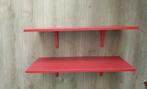 EKBY VIKTOR IKEA, Set van 2 wandplanken, rood, Ophalen, Zo goed als nieuw