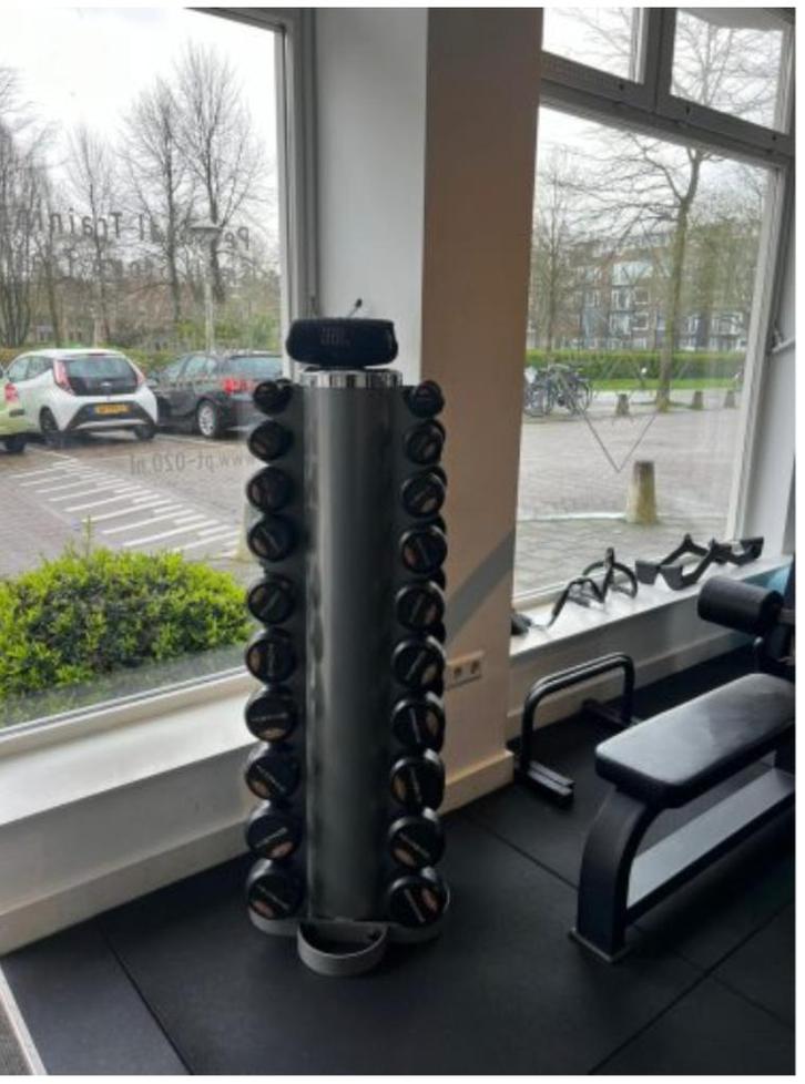 Dumbell rek + Gewichten 1-10kg, Sport en Fitness, Fitnessmaterialen, Gebruikt, Dumbbell, Armen, Ophalen