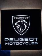 Peugeot reclamebord met verlichting, Ophalen of Verzenden