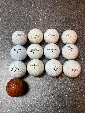 13 gebruikte golfballen beschikbaar voor biedingen