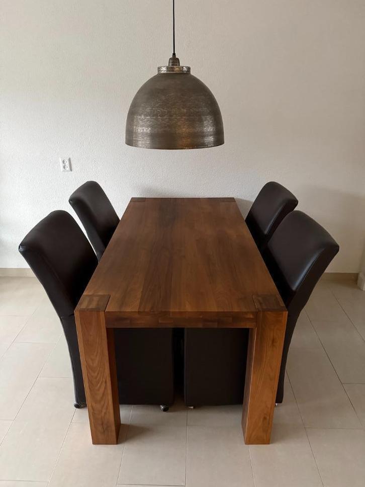 Goossens eettafel met 4 stoelen, Huis en Inrichting, Tafels | Eettafels, Gebruikt, 50 tot 100 cm, 150 tot 200 cm, Vier personen