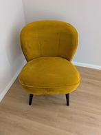 Mooie oker geel fauteuil van WOOOD, Huis en Inrichting, Fauteuils, Ophalen, Gebruikt, Minder dan 75 cm, Stof