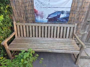 Hard houten tuinbank (180 breed), weinig gebruikt! beschikbaar voor biedingen