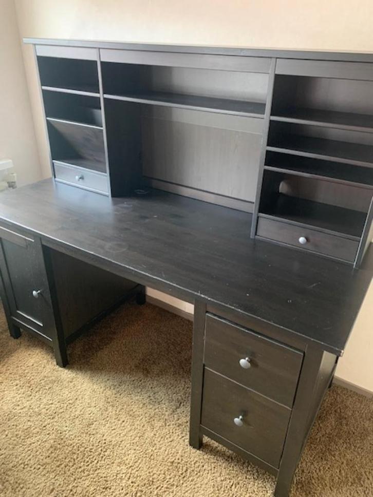 Ikea Bureau Hemnes Zwart., Huis en Inrichting, Bureaus, Zo goed als nieuw, Bureau, Ophalen
