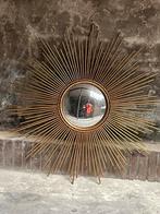 Wandspiegel zon metaal goud rond, Ophalen, Minder dan 50 cm, Rond, Zo goed als nieuw