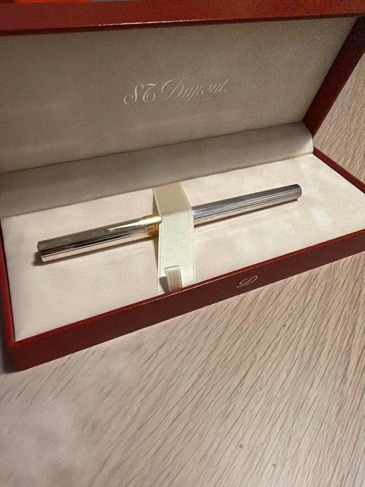 S.J. Dupont Vulpen Montparnasse - Zilver & Goud, Verzamelen, Pennenverzamelingen, Zo goed als nieuw, Vulpen, Overige merken, Ophalen of Verzenden