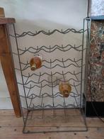 Vintage Zinken Wijnrek - 35 Flessen, Ophalen, Gebruikt, 50 tot 75 cm, 25 flessen of meer