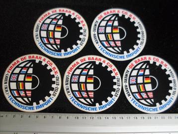 5x sticker firma de Baar en co laren  technische import beschikbaar voor biedingen