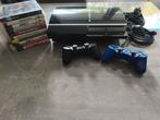 PlayStation 3 Phat 80GB, Spelcomputers en Games, Spelcomputers | Sony PlayStation 3, Phat, Met 2 controllers, Gebruikt, Met games
