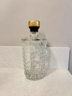 Vintage Glazen Fles met Gouden Dop, Ophalen of Verzenden