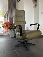 Relax fauteuil Twice - elektrisch - 3 motoren - Donkergroen, Huis en Inrichting, Fauteuils, Ophalen, Gebruikt, 75 tot 100 cm, 50 tot 75 cm