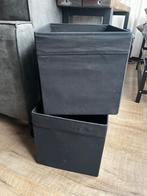 2x IKEA Kallax Opberg Bakken - Zwart, Huis en Inrichting, Ophalen of Verzenden, Zo goed als nieuw, Kunststof, Minder dan 50 cm
